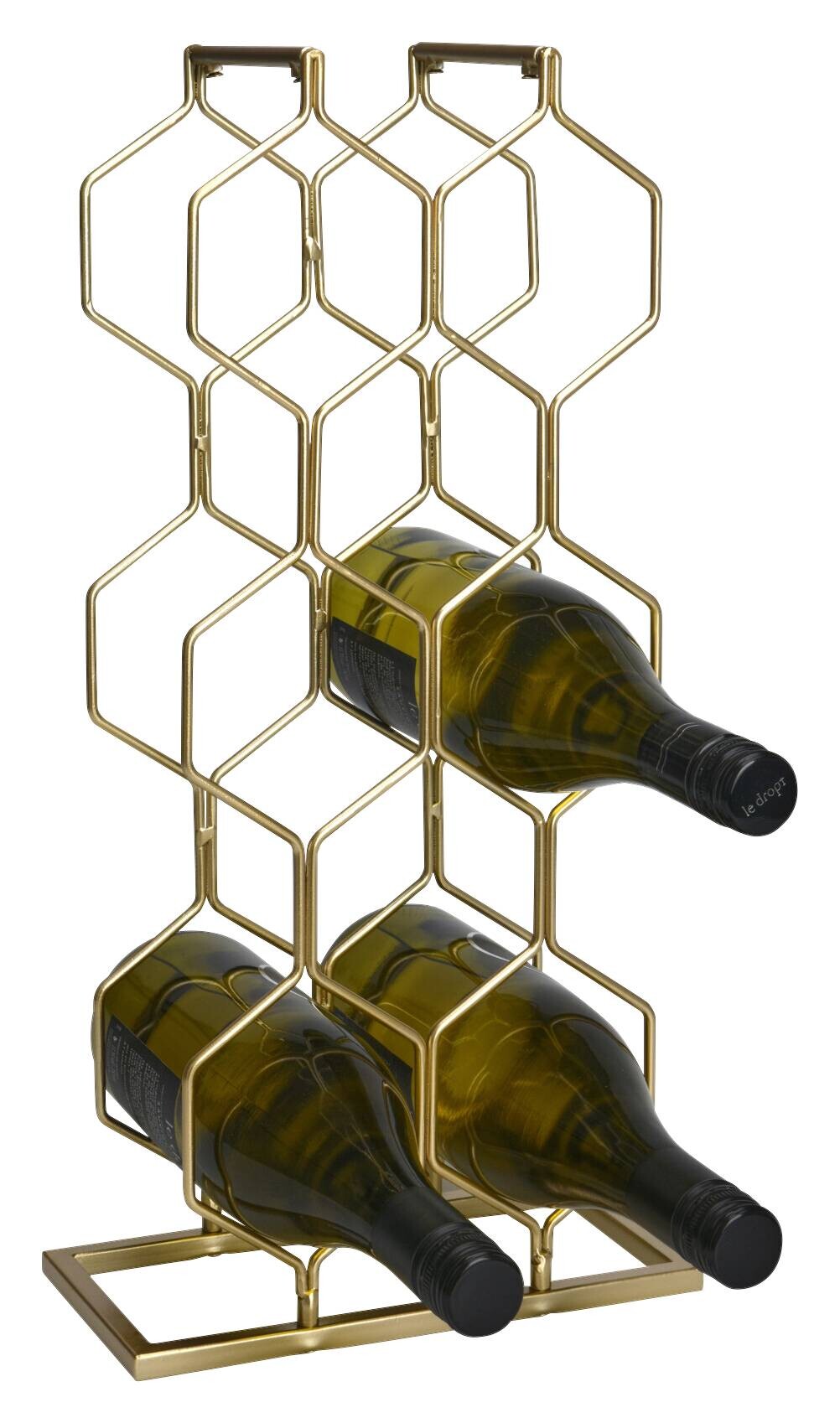 Weinregal gold Metall B/H/T: ca. 23x48x11 cm