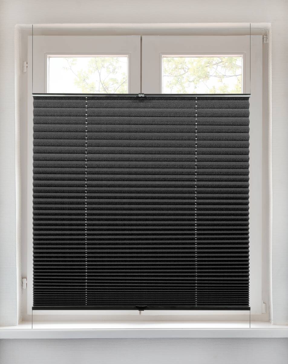 Boviva Spannplissee schwarz B/L: ca. 60x210 cm