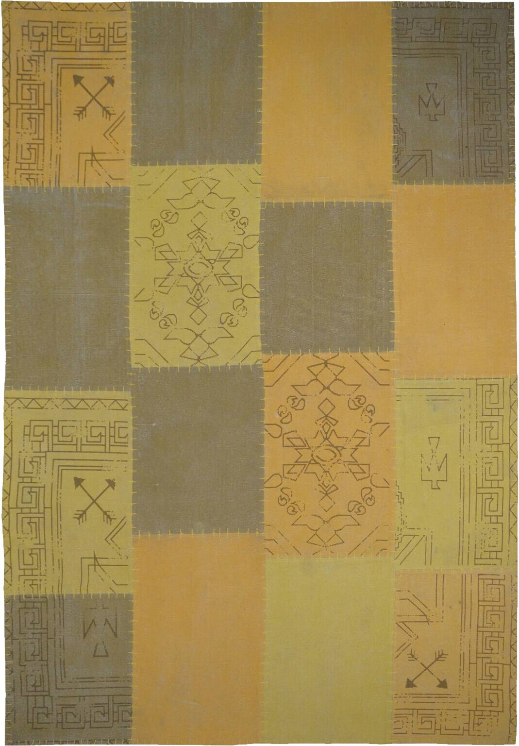 Kayoom Kurzflorteppich Lyrical 210 gelb B/L: ca. 160x230 cm