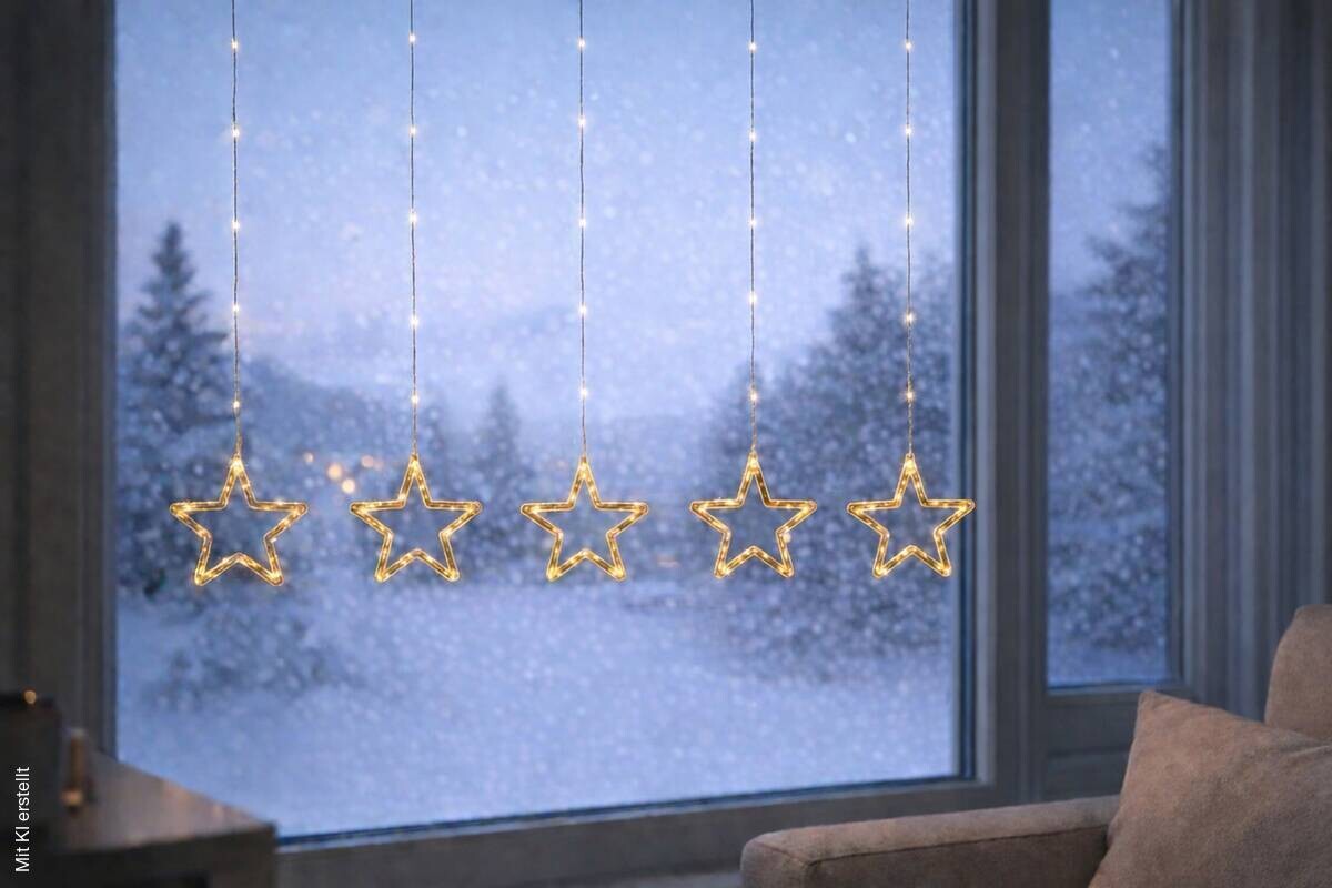 LED-Vorhang warmweiß Kunststoff L: ca. 120 cm