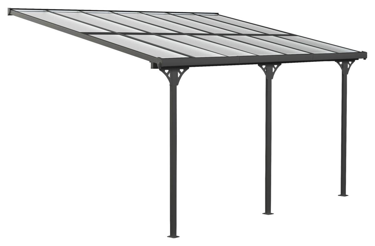 Westmann Terrassenüberdachung Bruce grau Aluminium B/H/T: ca. 434x269x300 cm