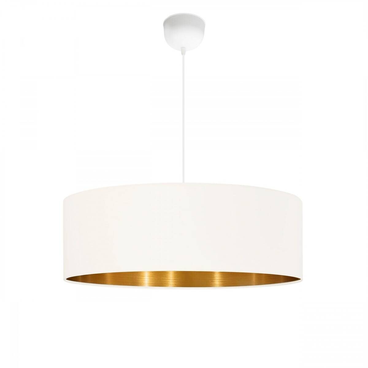Opviq Pendelleuchte creme gold Stoff B/H/T/L/D: ca. 52x70x52x52x52 cm E27 1 Brennstellen