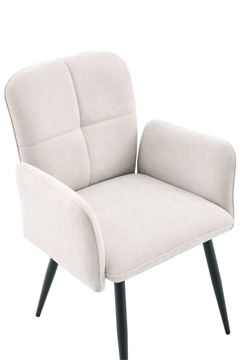 Armlehnstuhl Marla beige Webstoff B/H/T: ca. 60x89x62 cm