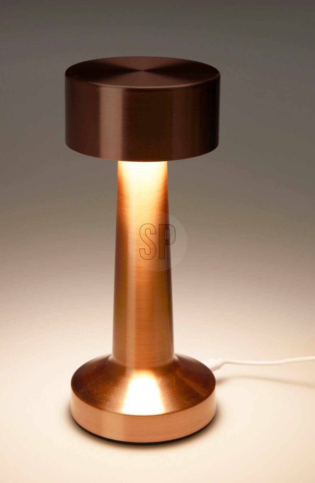 LED-Tischleuchte Kupfer Eisen H/D: ca. 21x9 cm