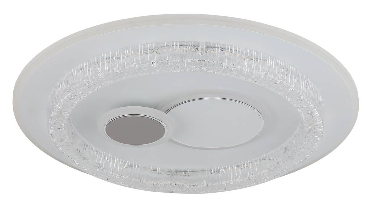 GLOBO LED-Deckenleuchte Opal weiß klar Acryl Metall H/D: ca. 6x49,5 cm 1 Brennstellen