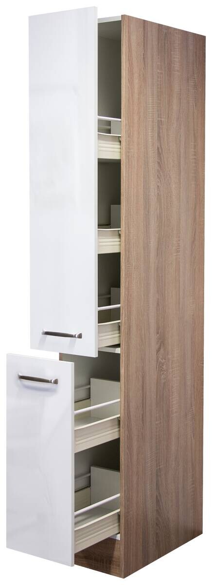 Apothekerschrank Valero weiß Hochglanz B/H/T: ca. 30x200x57 cm | weiß | 30,00/200,00/57,00 cm