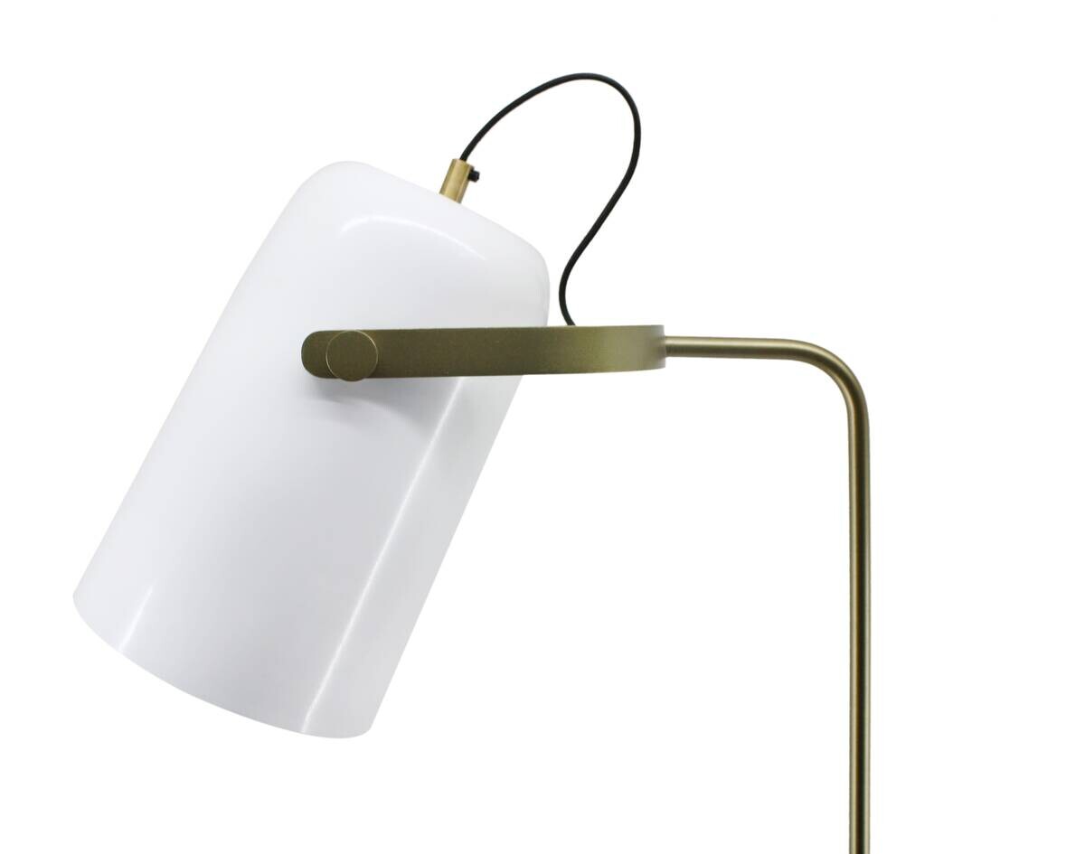 Kayoom Stehlampe weiß Eisen Kupfer Aluminium B/H/L: ca. 30x135x54 cm E27 1 Brennstellen