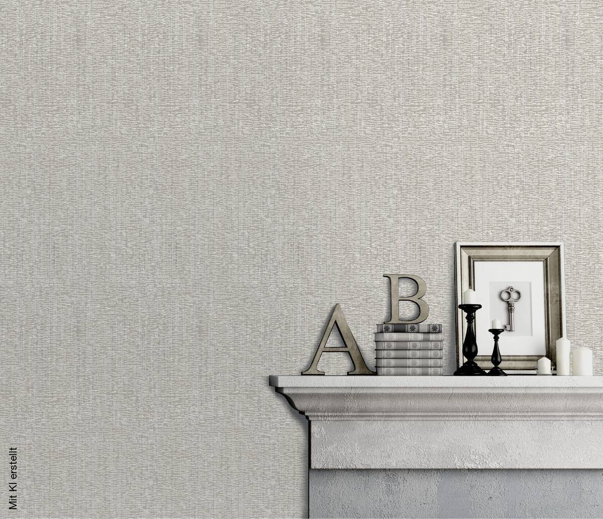 Vinyltapete Struktur hellbraun B/L: ca. 53x1005 cm