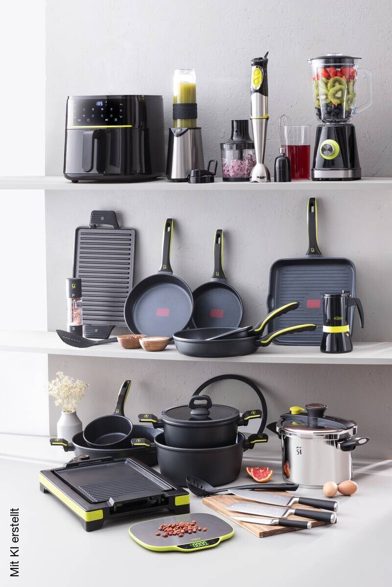 BERGNER Stabmixer grün schwarz Edelstahl B/H/L: ca. 14x23x24 cm
