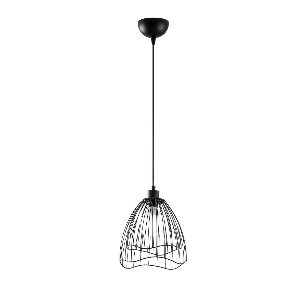 Opviq Pendelleuchte schwarz Metall B/H/T: ca. 25x121x25 cm E27 1 Brennstellen