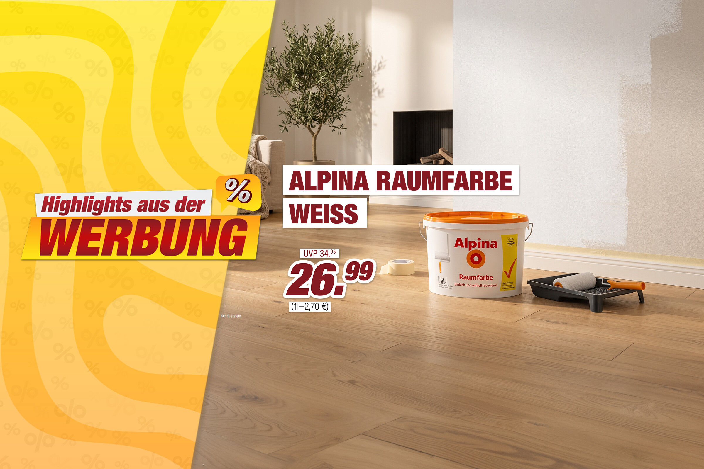 Unsere Werbe Highlights - Alpina Raumfarbe weiß