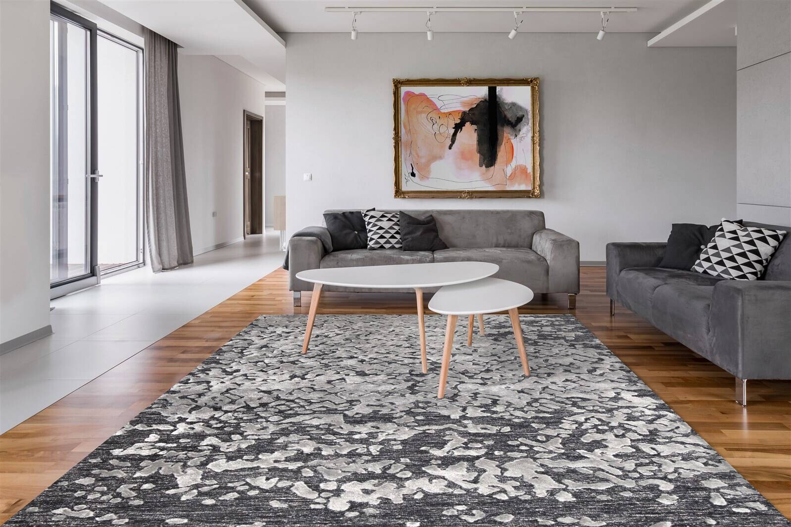 Arte Espina Kurzflorteppich Damast 400 braun B/L: ca. 120x180 cm