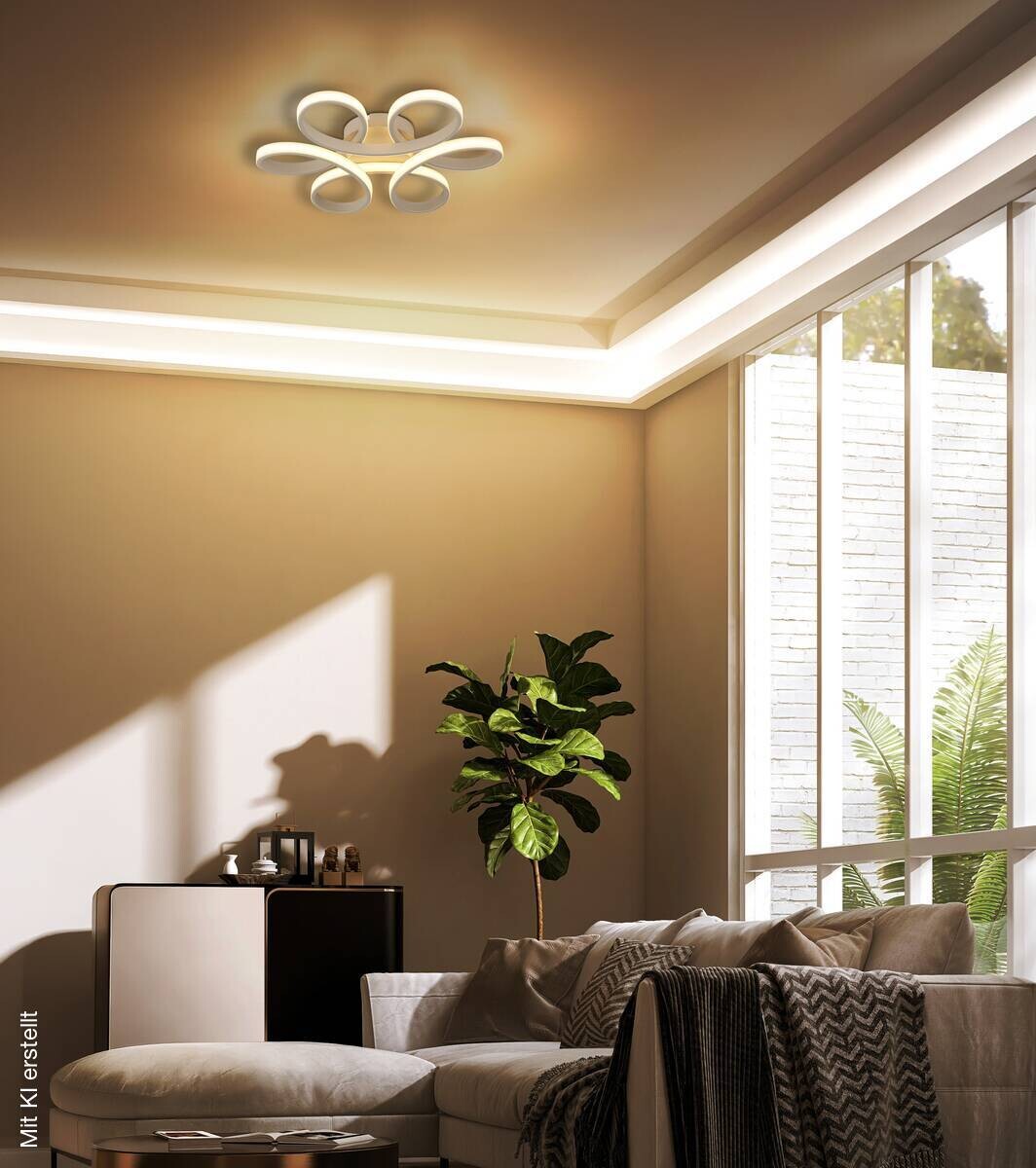 POCOline LED-Deckenleuchte Valentina sand Metall Kunststoff B/H/L: ca. 36x7x40 cm