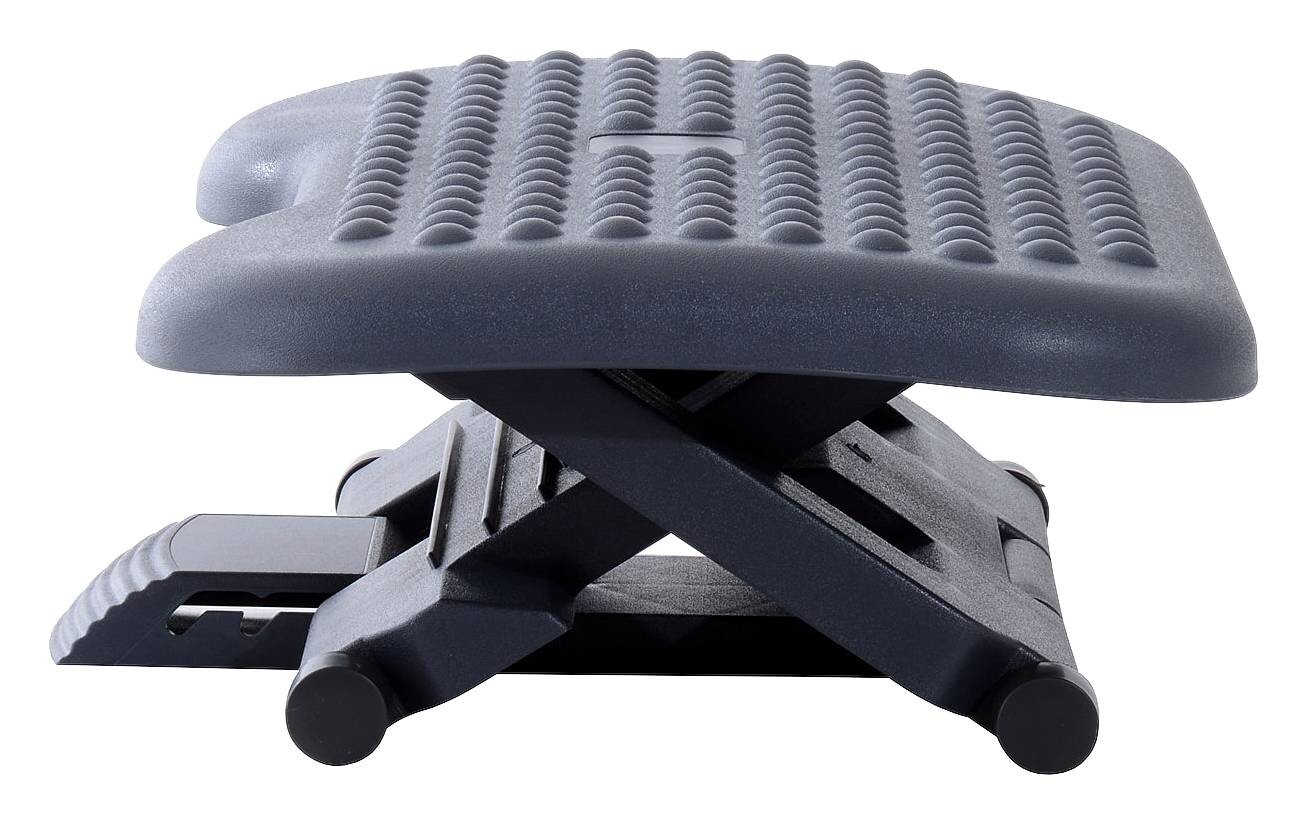 HOMCOM Fußstütze höhenverstellbar dunkelgrau