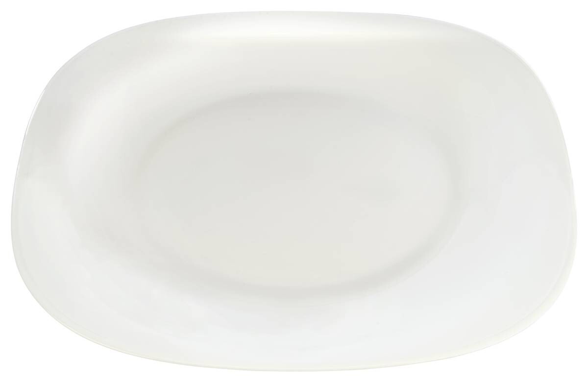 Essteller flach weiß Opal-Hartglas D: ca. 27 cm