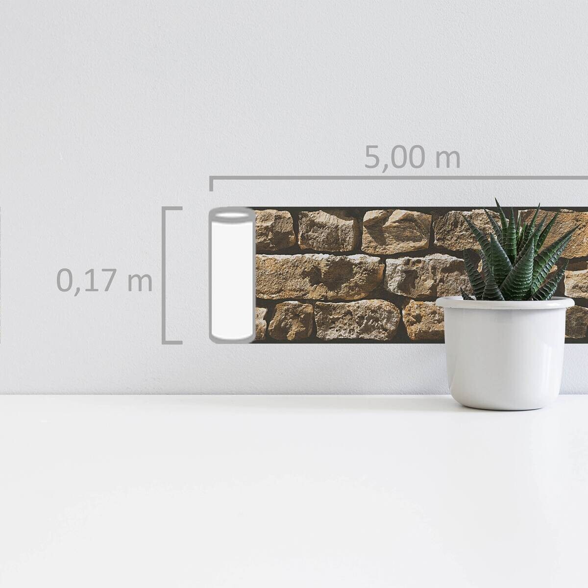 A.S.Creation Bordüre beige schwarz gelb B/H/D: ca. 17x500x5,5 cm