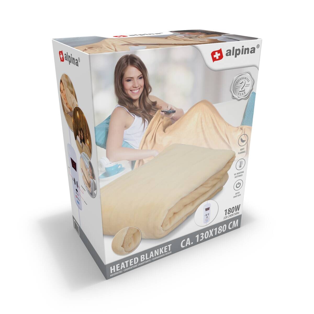 alpina Heizdecke OB-006 beige Polyester B/L: ca. 180x130 cm ca. 180 W