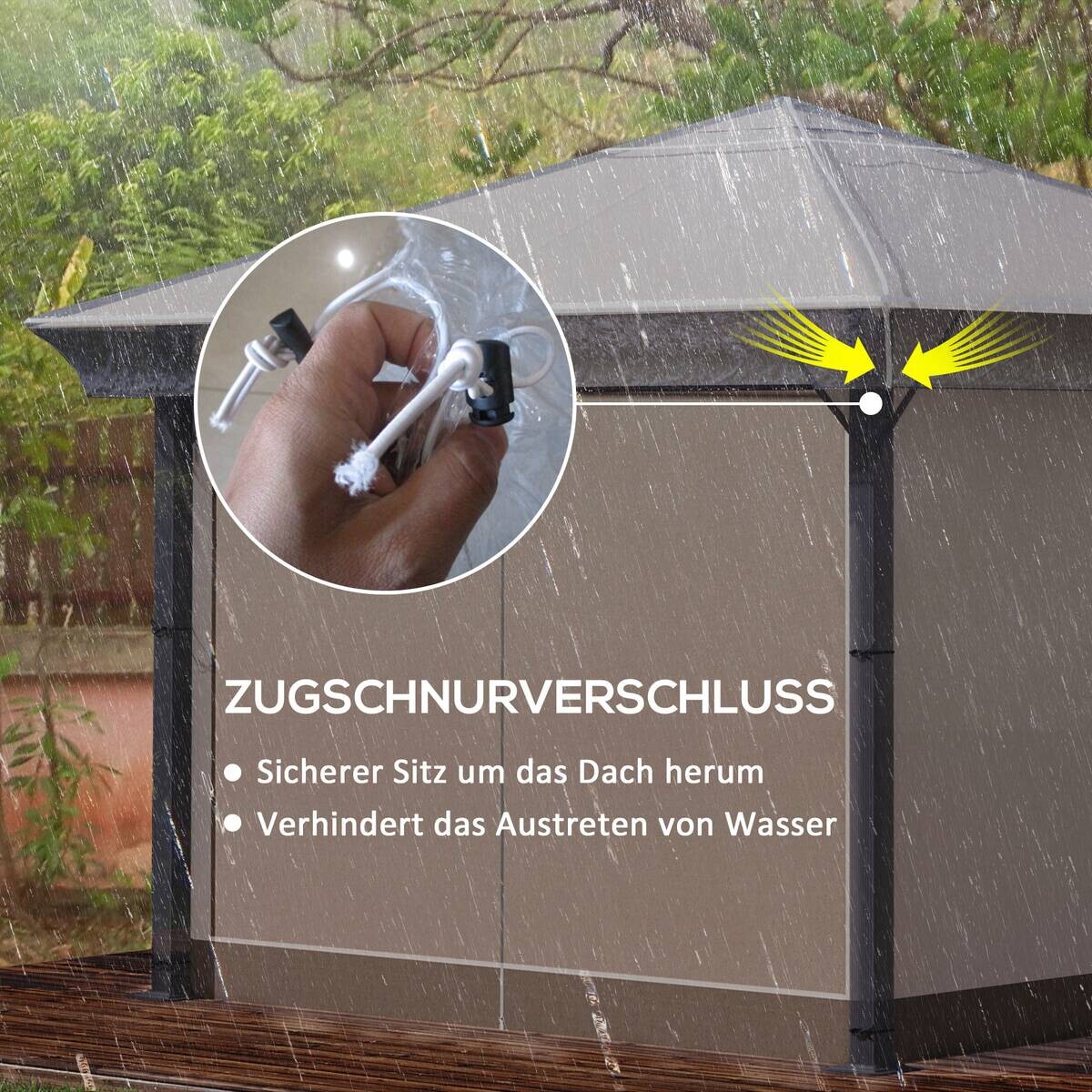 Outsunny Abdeckplane transparent Kunststoff B/H/L: ca. 300x80x300 cm