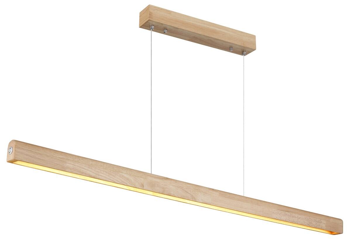 GLOBO LED-Pendelleuchte TERAO natur Holz B/H/T: ca. 6,6x140x12 cm 1 Brennstellen