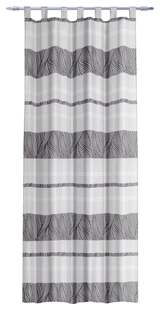 Kombivorhang Capri weiß anthrazit 100% Polyester B/L: ca. 135x245 cm