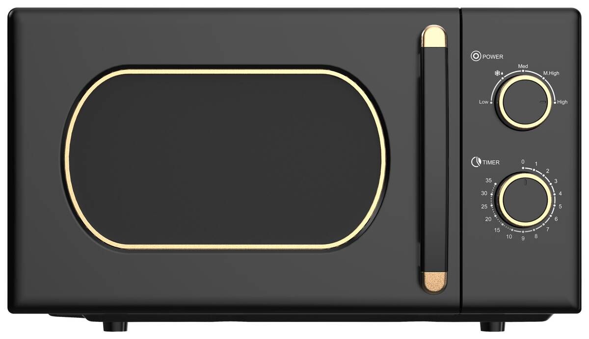 POCOline Mikrowelle C20MXP17-E70 schwarz Metall B/H/L: ca. 32,6x26,3x45,6 cm ca. 20 l