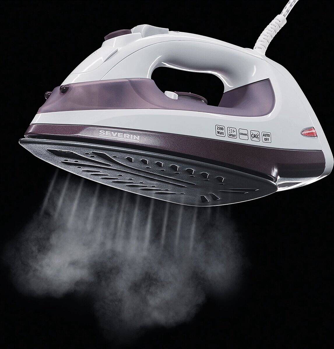 Severin Dampfbügelautomat lila weiß B/H/L: ca. 13,5x17x32 cm