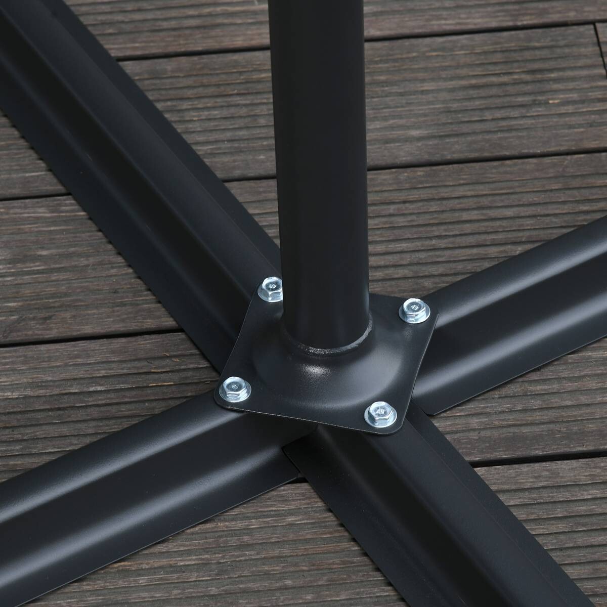 Outsunny Ampelschirm schwarz Polyester H/D: ca. 250x300 cm