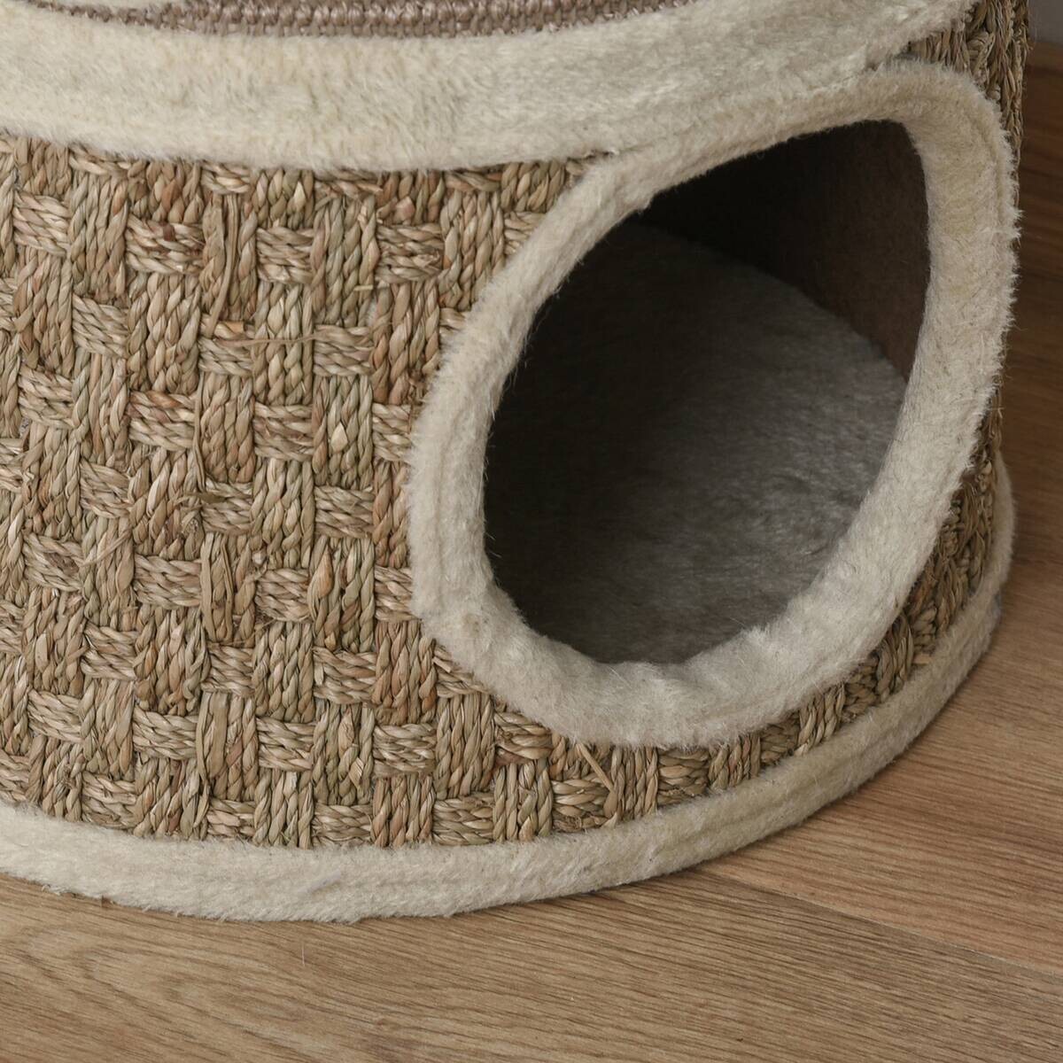 PawHut Tier-Zubehör braun Edelstahl B/H/L: ca. 37,5x37,5x70 cm