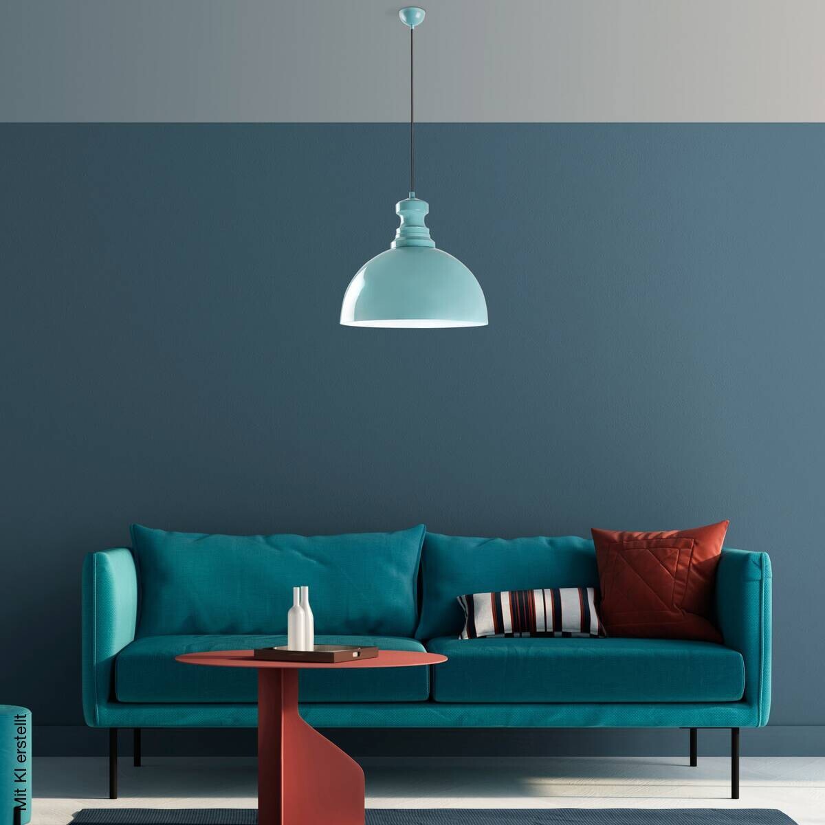 Opviq Pendelleuchte türkis B/H/T: ca. 40x134x40 cm E27 1 Brennstellen