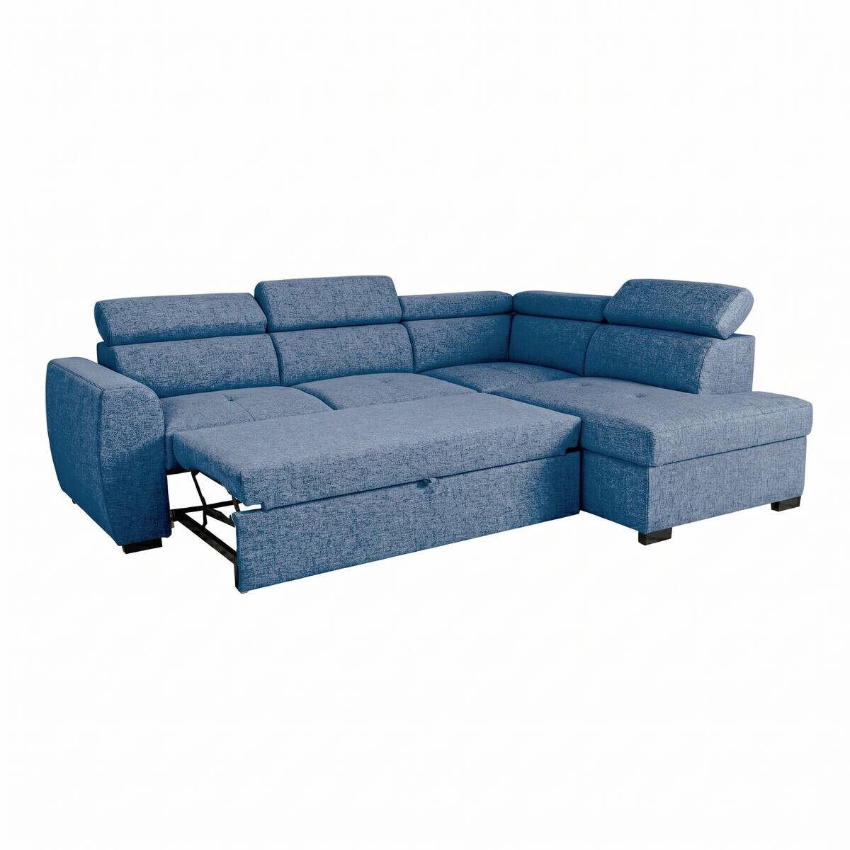 Ecksofa mit Bettfunktion und Bettkasten Ocean Webstoff B/H/T: ca. 245x184x87 cm