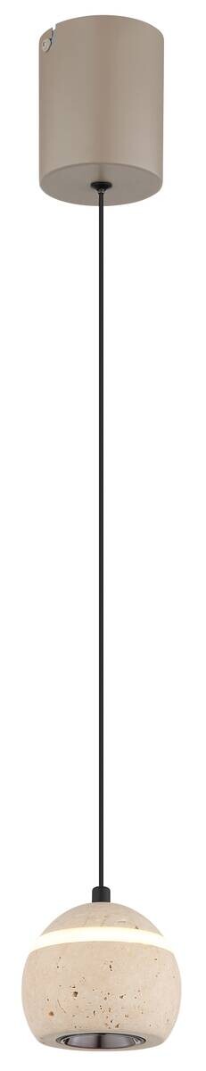 GLOBO LED-Pendelleuchte EVARA sand Metall H/D: ca. 150x1 cm 1 Brennstellen