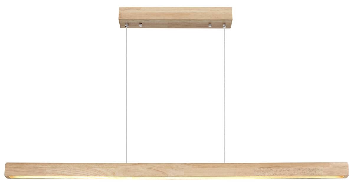 GLOBO LED-Pendelleuchte TERAO natur Holz B/H/T: ca. 6,6x140x12 cm 1 Brennstellen