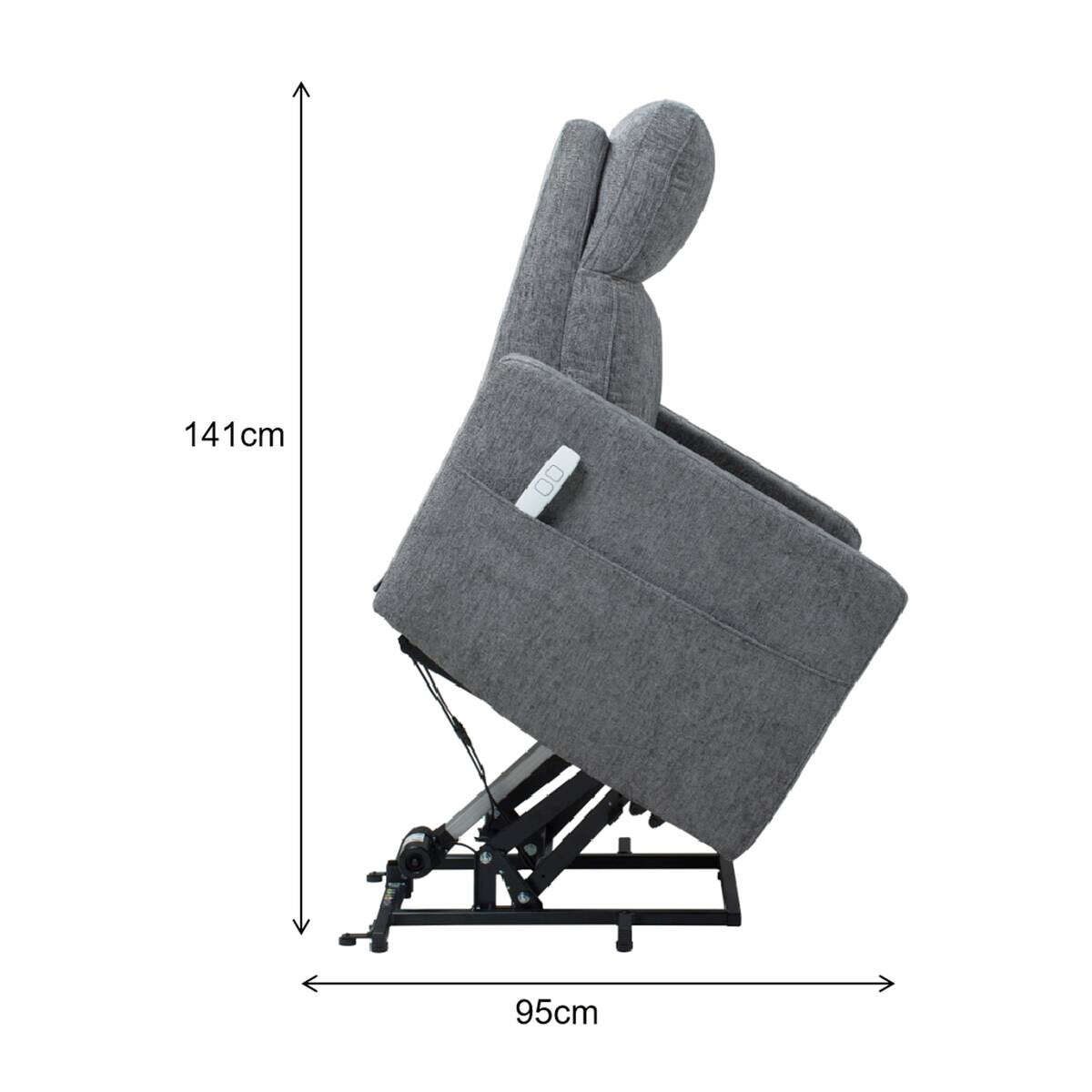 TV-Sessel grau Polyester B/H/T: ca. 79x105x98 cm