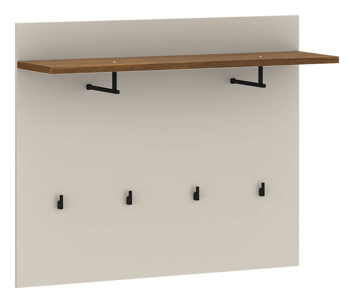 Garderobenpaneel Salo Cashmere Optik nussbaum Nachbildung B/H/T: ca. 94x80x30 cm