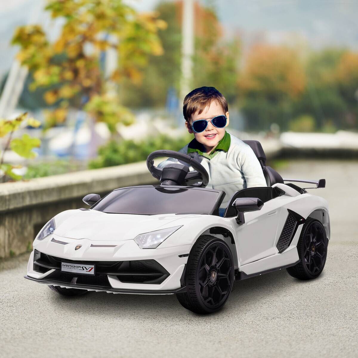 HOMCOM Kinderauto weiß B/H/L: ca. 63x107,5x42 cm