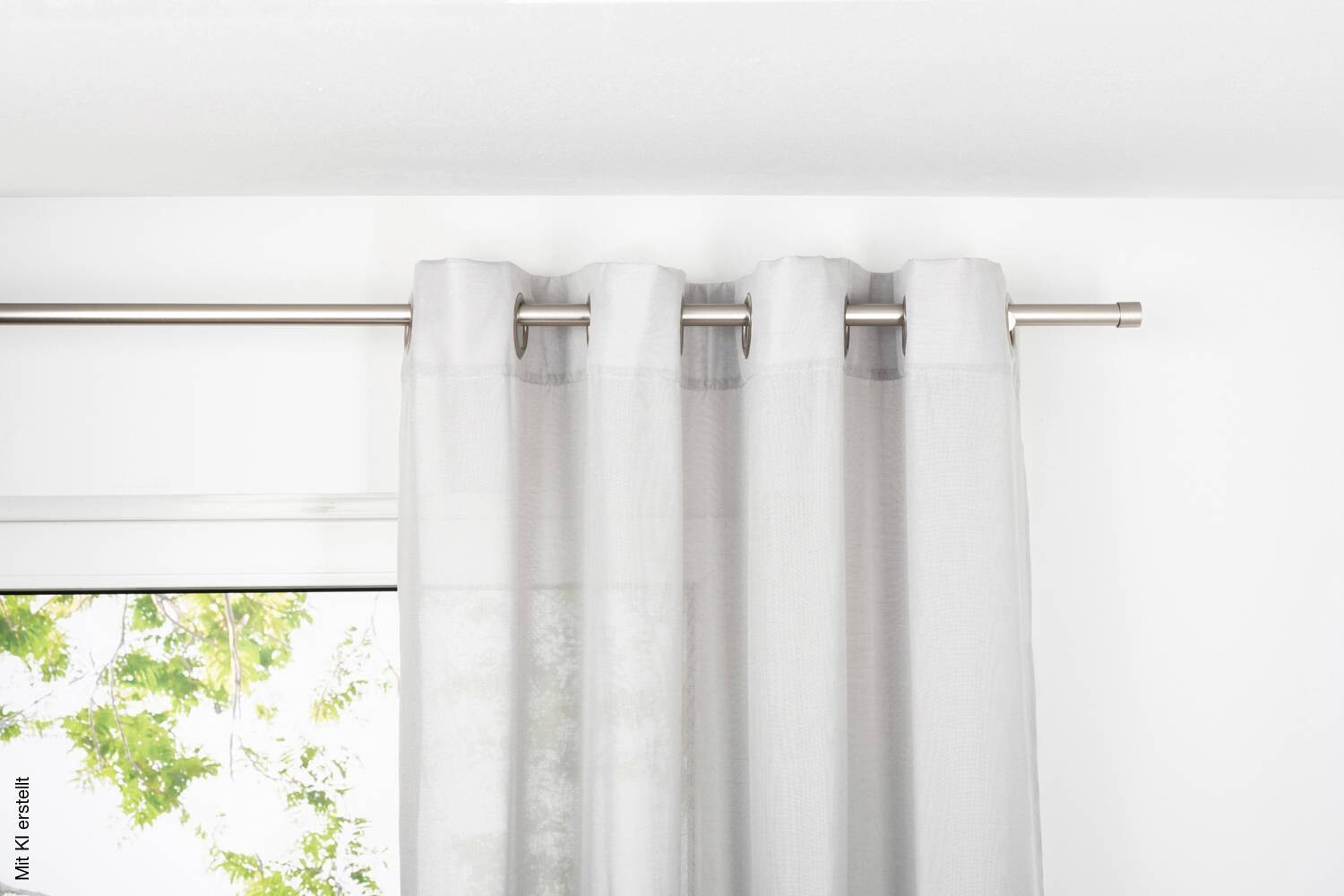 Ösenvorhang 2er Pack Breeze grau B/L: ca. 135x245 cm