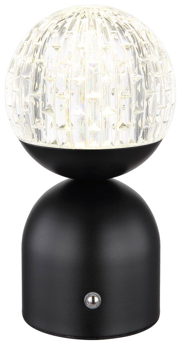GLOBO LED-Tischleuchte Siro schwarz Metall Acryl H/D: ca. 20x10,5 cm