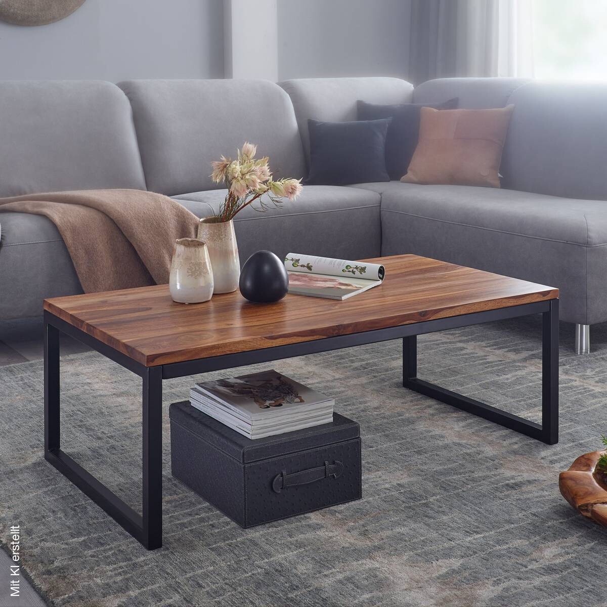 Couchtisch braun B/H/T: ca. 60x40x110 cm