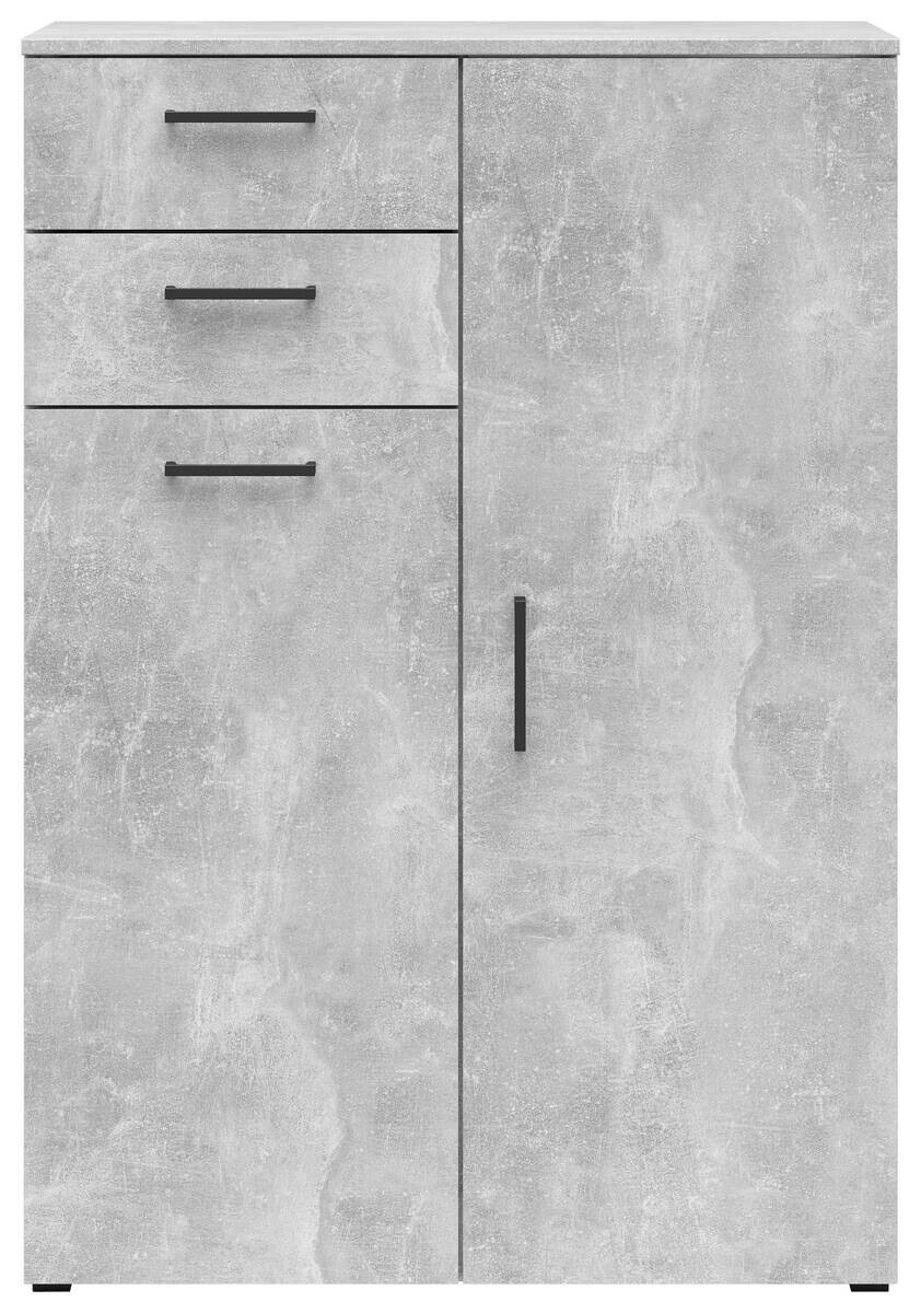 Kommode Multi-Stauraum Typ 32 Beton Optik B/H/T: ca. 80x115x40 cm