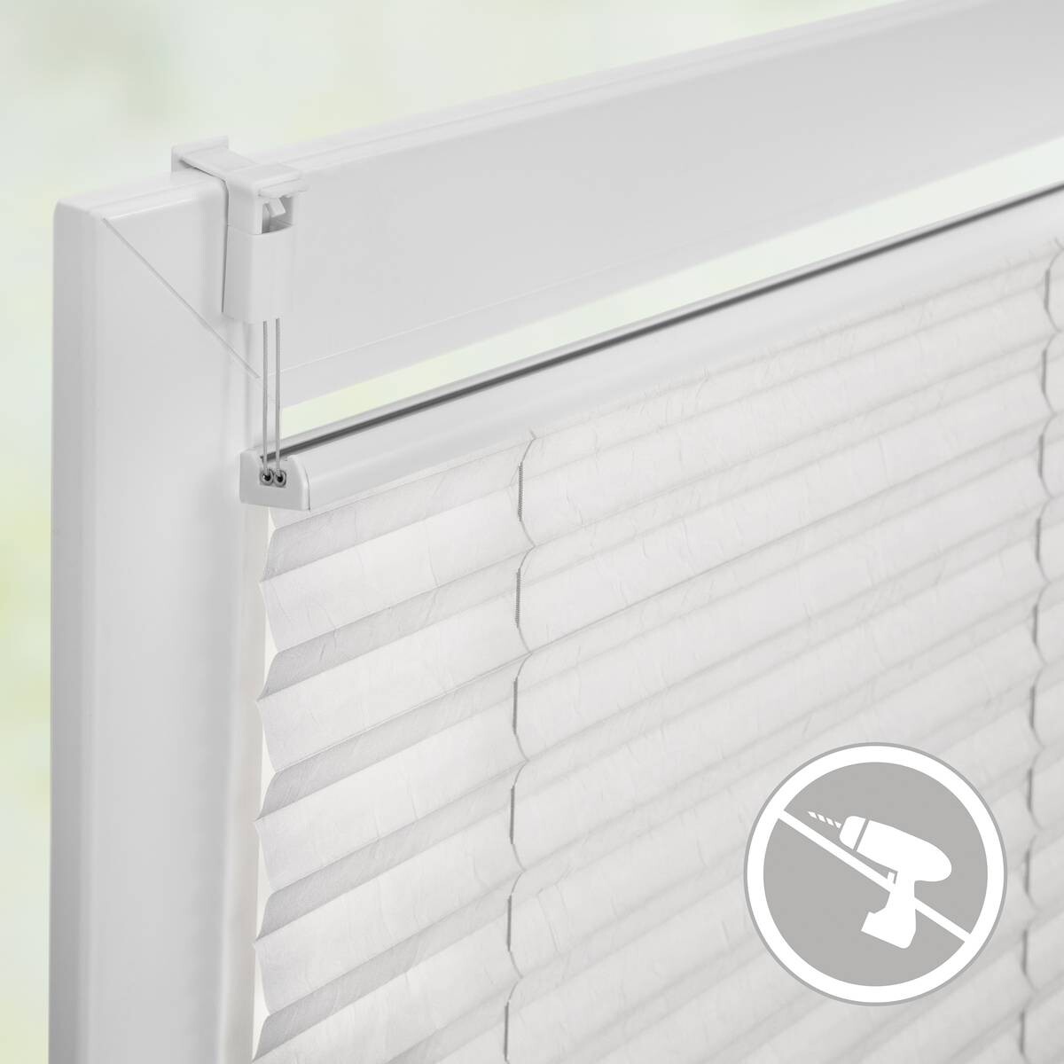 LICHTBLICK Spannplissee weiß B/L: ca. 95x130 cm