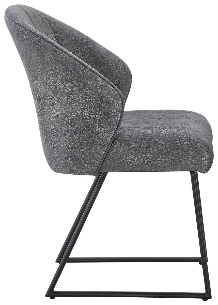 Stuhl Sven grau Microfaser B/H/T: ca. 56,5x80x60 cm