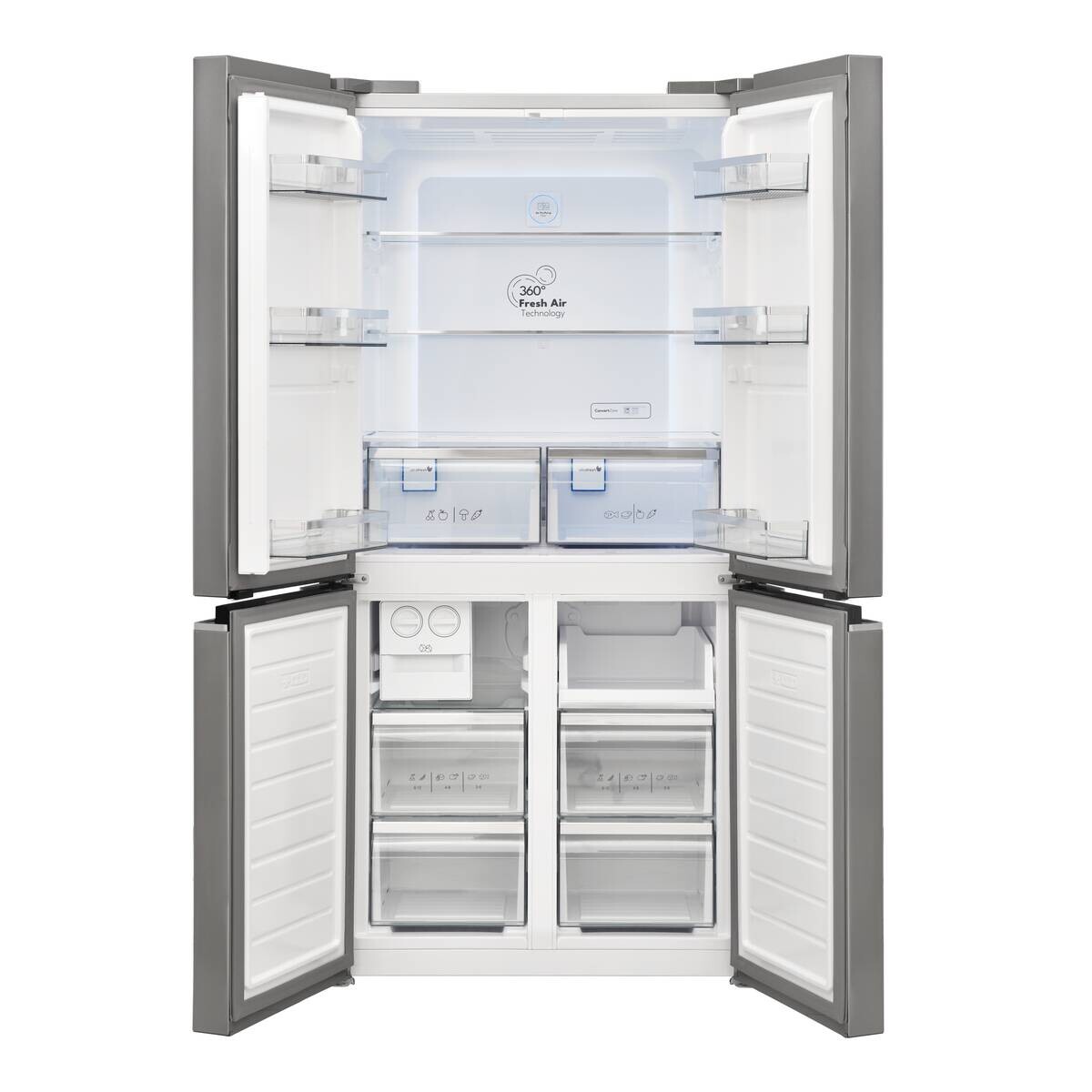 Vestel French-Door Kühl-/Gefrierkombination FD56021 EX Inox B/H/T: ca. 84x179x69 cm