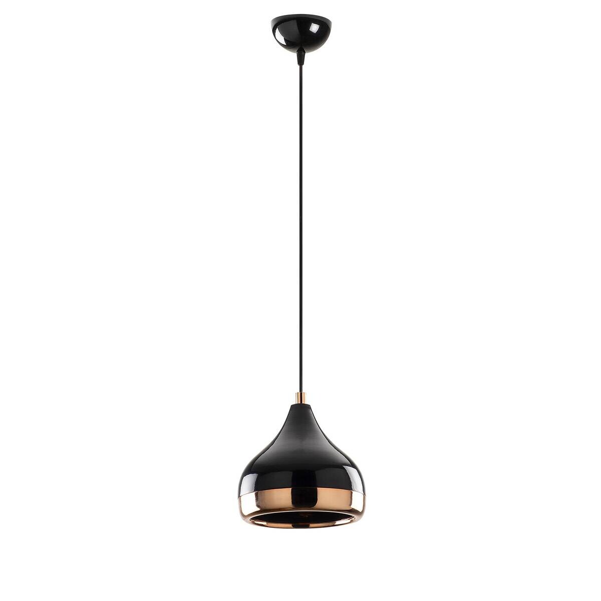 Opviq Pendelleuchte Yildo schwarz Kupfer Eisen B/H/T/L/D: ca. 17x112x17x17x17 cm E27 1 Brennstellen