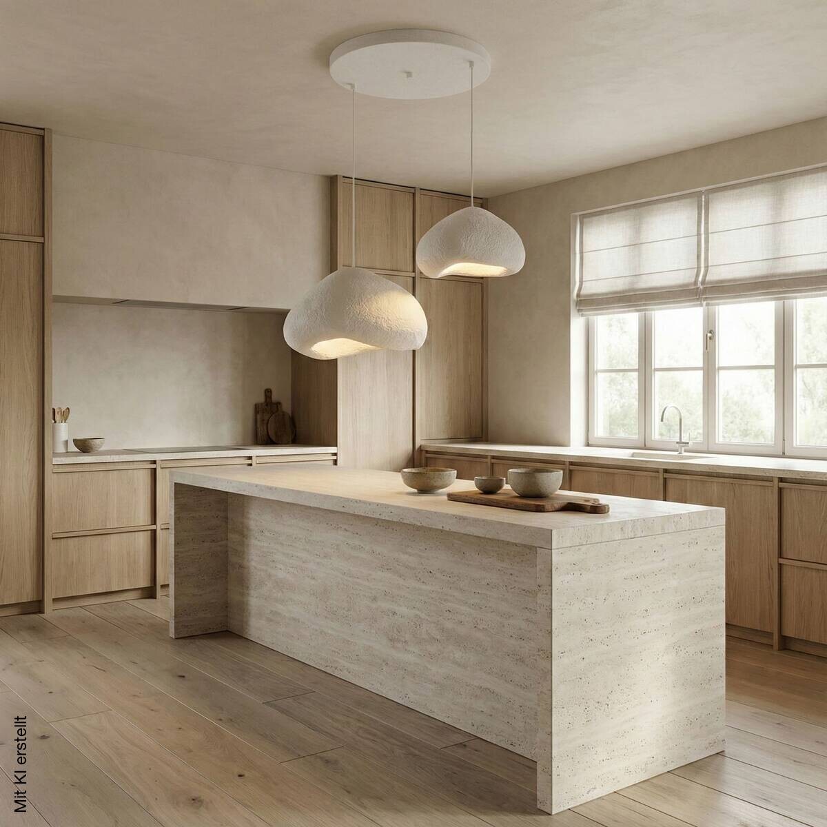 Opviq Pendelleuchte weiß Metall Fiberglas B/T/L: ca. 89x89x89 cm E27 2 Brennstellen