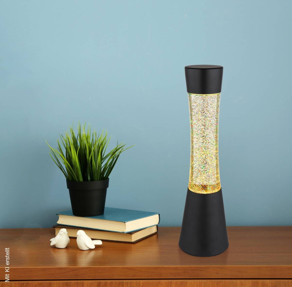 GLOBO LED-Tischleuchte Sparkle schwarz klar PVC Glas H/D: ca. 39,3x11,2 cm 1 Brennstellen