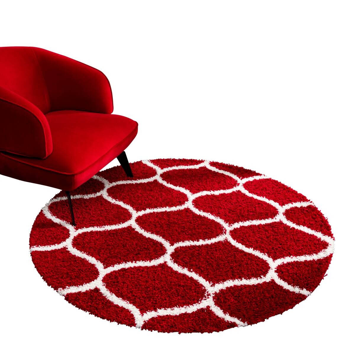Sanat Hochflorteppich MADRID rot D: ca. 200 cm