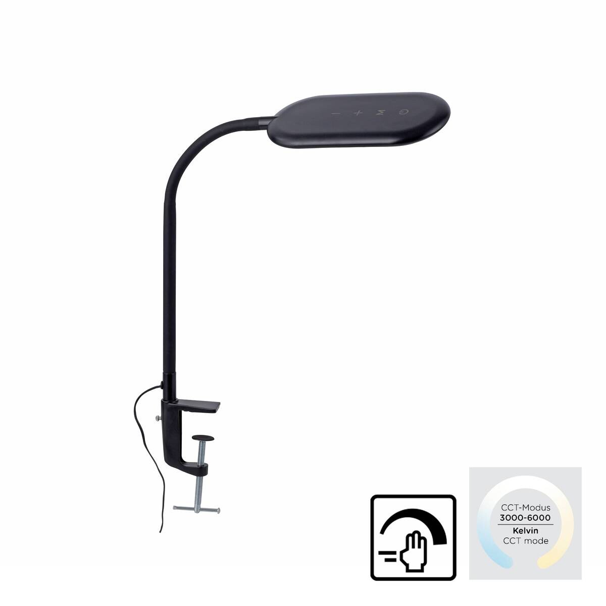 Just Light LED-Klemmleuchte KELLY 14404-18 schwarz Kunststoff B/H/T: ca. 36x67x36 cm 1 Brennstellen