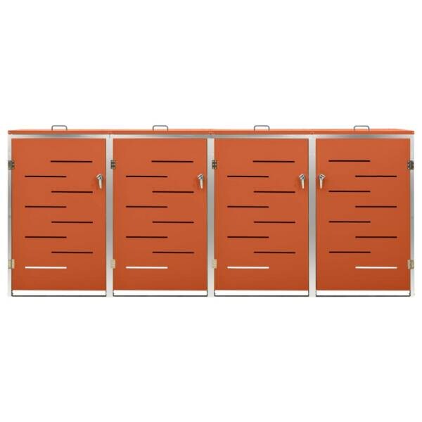 vidaXL Mülltonnenbox orange B/H/T: ca. 276,5x112,5x77,5 cm