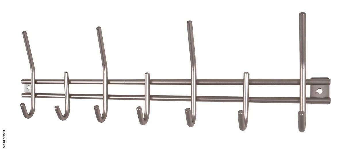 Garderobenleiste silber Edelstahl Optik Stahlrohr B/H/T: ca. 54x16x5 cm