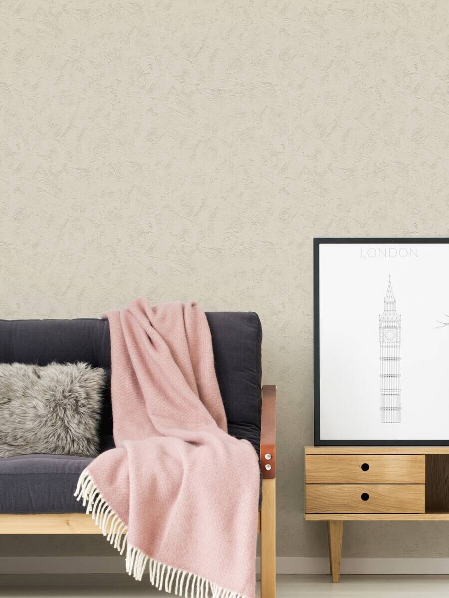 A.S.Creation Vliestapete Flavour Uni beige B/L: ca. 53x1005 cm